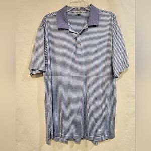Peter Millar Purple Striped Polo Shirt Classic Design